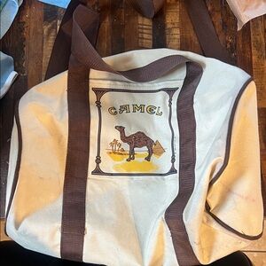 Vtg Camel Tan and Brown Men's Bag